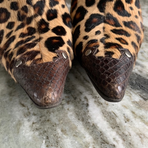 GUESS Leopard Print Pony Hair Bootie - Picture 6 of 9
